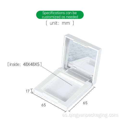 Caja de polvo compacto rectángulo de alta calidad